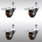 Service Caster 3 Inch SS High Temp Glass Filled Nylon 3/8 Inch Stem Caster Set Total Lock Brake SCC-SSTSTTL20S314-GFNSHT-381615-4 - alternate 3